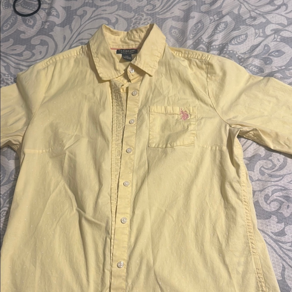 Yellow Button-Up Shirt